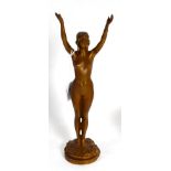 Art Nouveau style figure of a nude