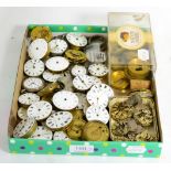A quantity of 19th century pocket watch movements etc