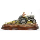 Border Fine Arts 'The Fergie' (Tractor Ploughing), model No. JH64 by Ray Ayres, limited edition