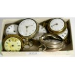 Five silver pair cased pocket watches, a gilt metal pair cased pocket watch and a tortoiseshell gilt