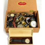 A 9ct gold wristwatch together with assorted wristwatches and pocket watches