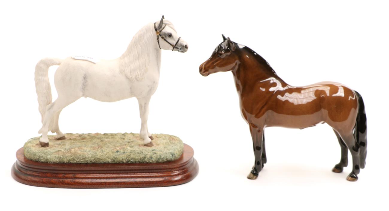 Border Fine Arts 'Welsh Mountain Pony' (Style Three), model No. B0534A, on wood base, with