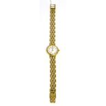 Ladies 9ct gold cased Accurist wristwatch on gold strap