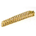 A 9ct gold 'bike chain' bracelet