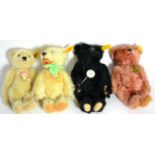Four modern Steiff miniature bears comprising 'Petsy', 'Zotty', 'Tebbybär' and 'Tebbybär