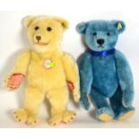 A Steiff blue limited edition jointed bear, a replica of the 1908 sample produced for Harrod's,