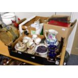 A group of Bloor Derby tea wares, a Wedgwood part service, a quantity of books, etc (three boxes)