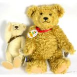 A modern Steiff limited edition gold coloured mohair jointed bear, with growler, tag numbered 00596,