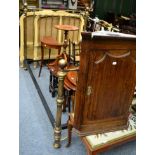 A period style brass single bedstead