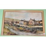 Barbara Shaw (20th century) Thwaite, Swaledale, oil on board, signed