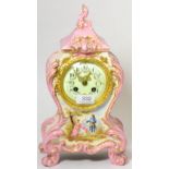 A French porcelain mantle clock