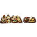 Border Fine Arts Animal Figurines Including: 'Morning Feed' (brown/white), model No. JH82B, 'Pulling