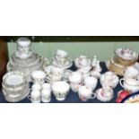 A Royal Crown Derby part tea service together with other small Derby items and a Wedgwood