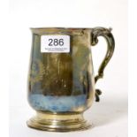 A George III silver pint mug