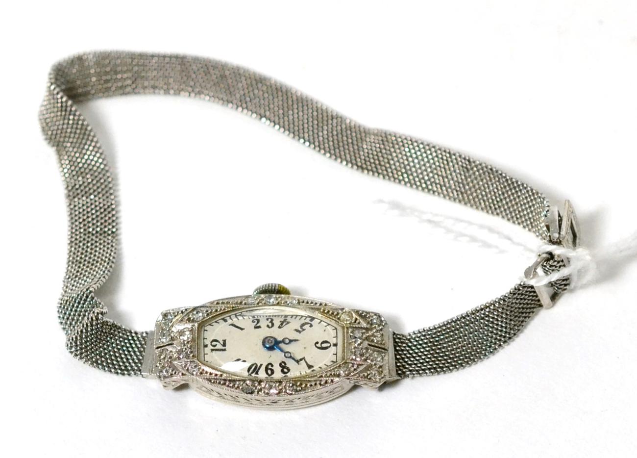 A diamond set lady's cocktail watch