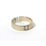 A solitaire diamond band ring, estimated diamond weight 0.25 carat approximately Finger size M1/2,