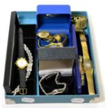 A 9 carat gold Accurist wristwatch, Citizen eco-drive wristwatch, Rotary wristwatch etc