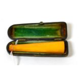 An amber cheroot/cigar holder 12g, cased