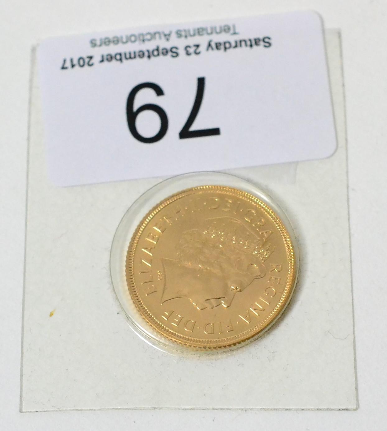 A gold half sovereign, dated 2000
