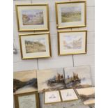 J. Day, a pair of maritime scenes, together with two lake landscapes by a similar hand, signed T.