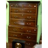 A George III mahogany chest on chest