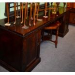 A large mahogany pedestal sideboard