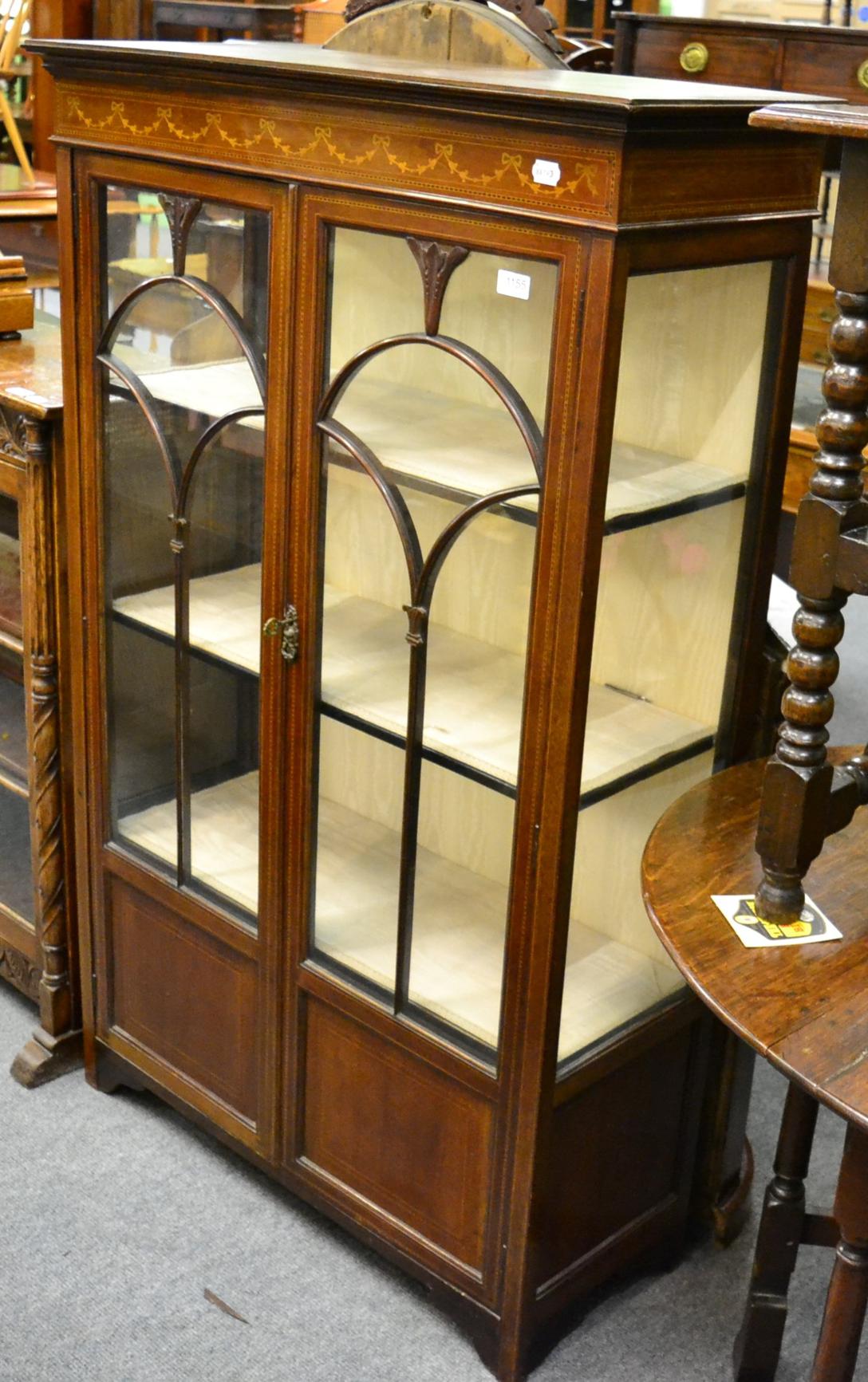 An Edwardian display cabinet