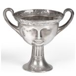 An Edwardian Arts and Crafts Silver Twin Handled Cup, George Nathan & Ridley Hayes, Chester 1907,
