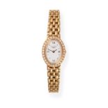 A Lady's 18ct Gold Diamond Set Wristwatch, signed Longines, model: Prestige, ref: L6 110 7, circa