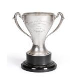 A George V Silver Trophy Cup, Atkin Brothers, Sheffield 1921, of plain baluster shape with twin