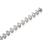 A Silver Ivan Tarratt Bracelet, Designed by Geoffrey Bellamy, formed of stylised foliate links,