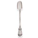 A Victorian Silver Straight Tudor Pattern Stilton Scoop, Chawner & Co, London 1866, crest engraved