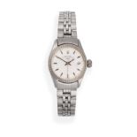 A Lady's Stainless Steel Automatic Calendar Centre Seconds Wristwatch, signed Rolex, Oyster