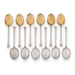 A Set of Twelve Victorian Silver Ice Cream Spoons, Goldsmiths & Silversmiths (Gibson & Langman),