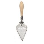 An Edwardian Silver Presentation Trowel, John Round & Son Ltd, Sheffield 1903, of typical form