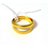 Two 22 carat gold band rings 4.6g gross