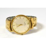 A 9ct gold centre seconds wristwatch, signed Movado