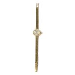 A ladies 9 carat gold wristwatch, signed Lanco