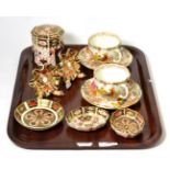 Tray of Royal Crown Derby including Imari