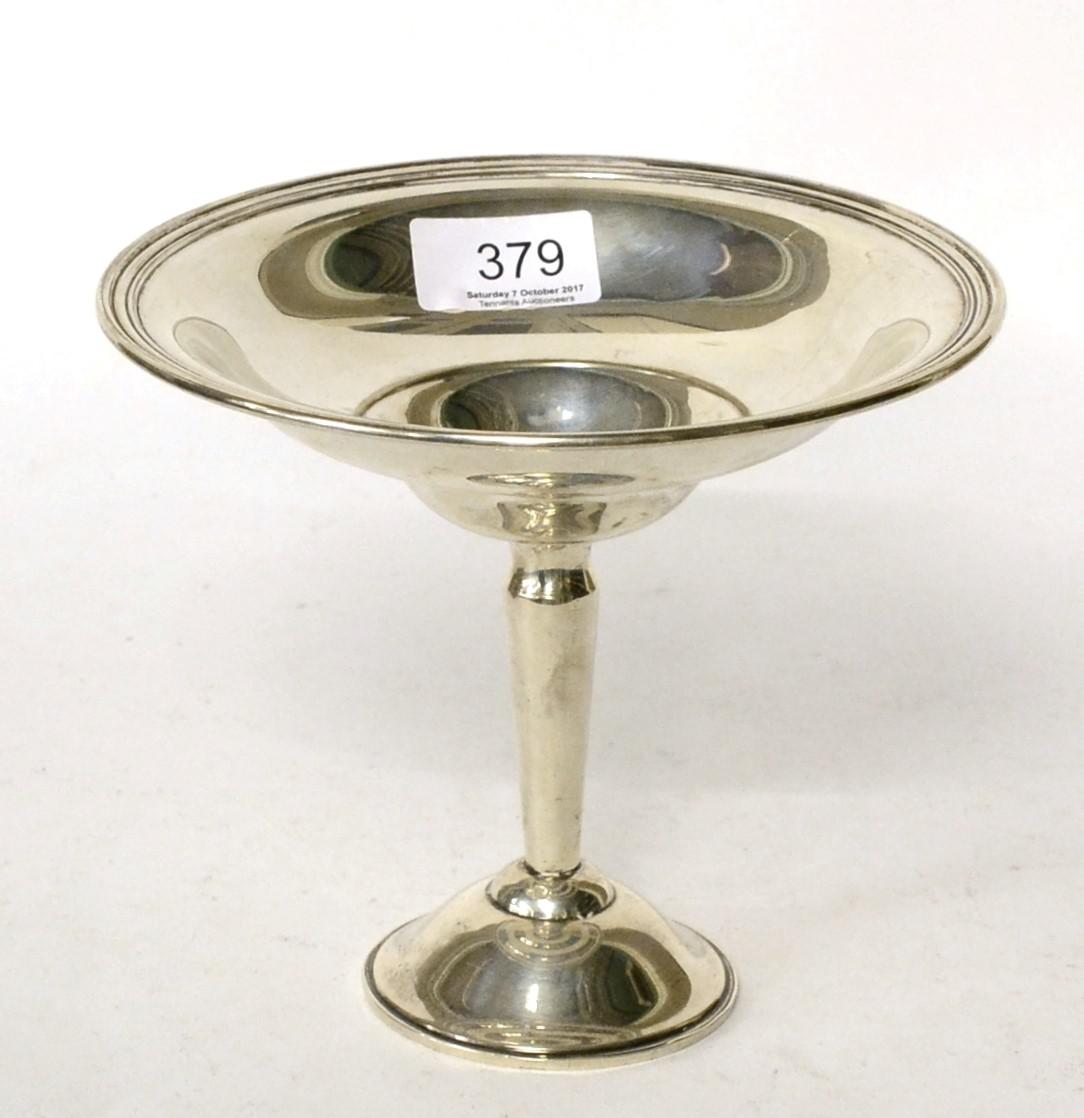 An American white metal tazza, stamped ''Sterling''
