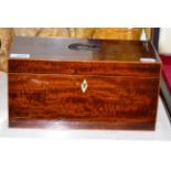 Regency mahogany tea caddy