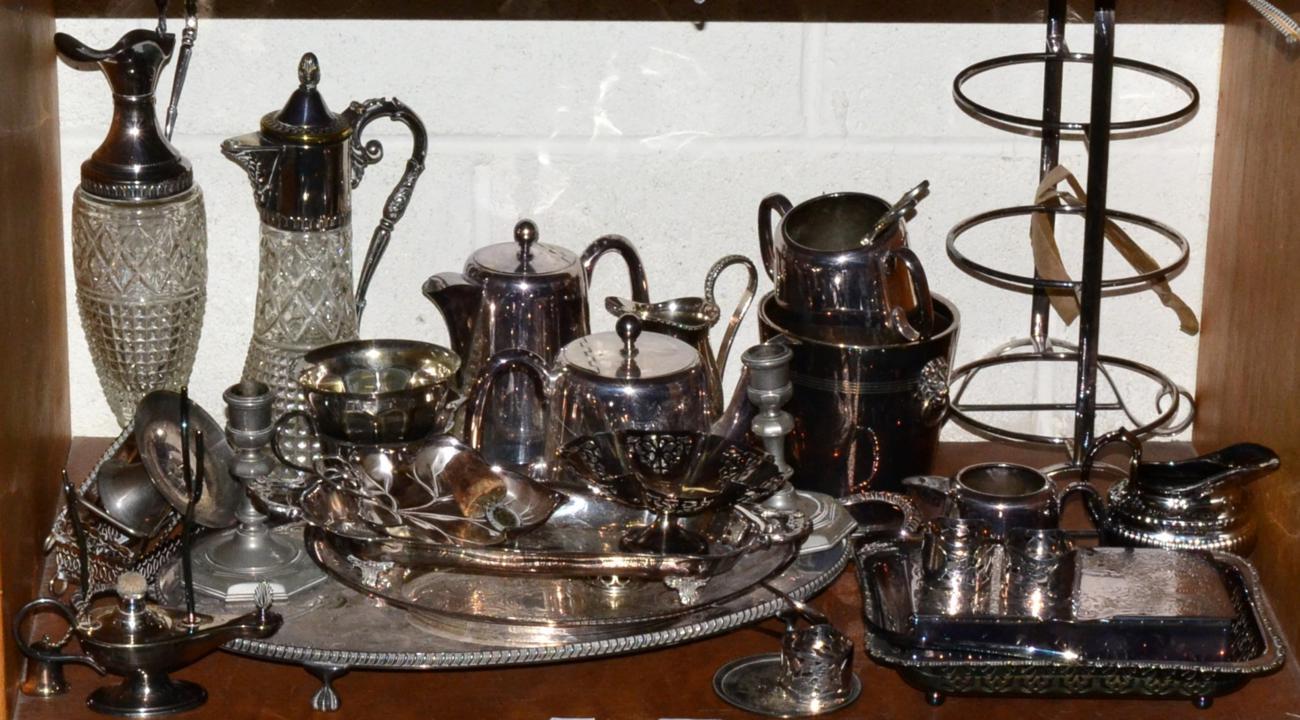 A large collection of silver-plate, EPNS and pewter wares, mostly 20th century (qty)