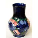 Moorcroft pottery Anenome pattern baluster vase