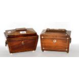 Two 19th century tea caddies