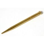 A Sampson Mordan & Co 9ct gold propelling pencil13.12g gross weight