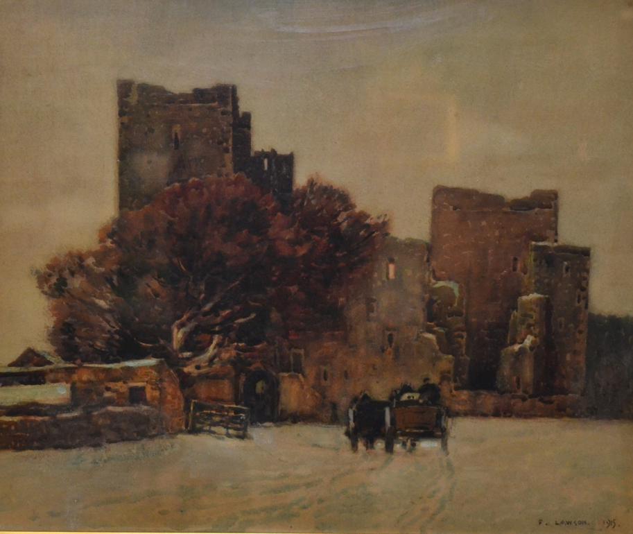 Fred Lawson (1888-1968) Castle Bolton Signed and dated 1915, watercolour, 48.5cm by 58cm