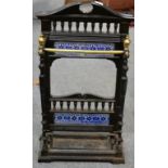 A Victorian Cast Iron Stick Stand, bearing lozenge registration mark and numbered 402127?, the