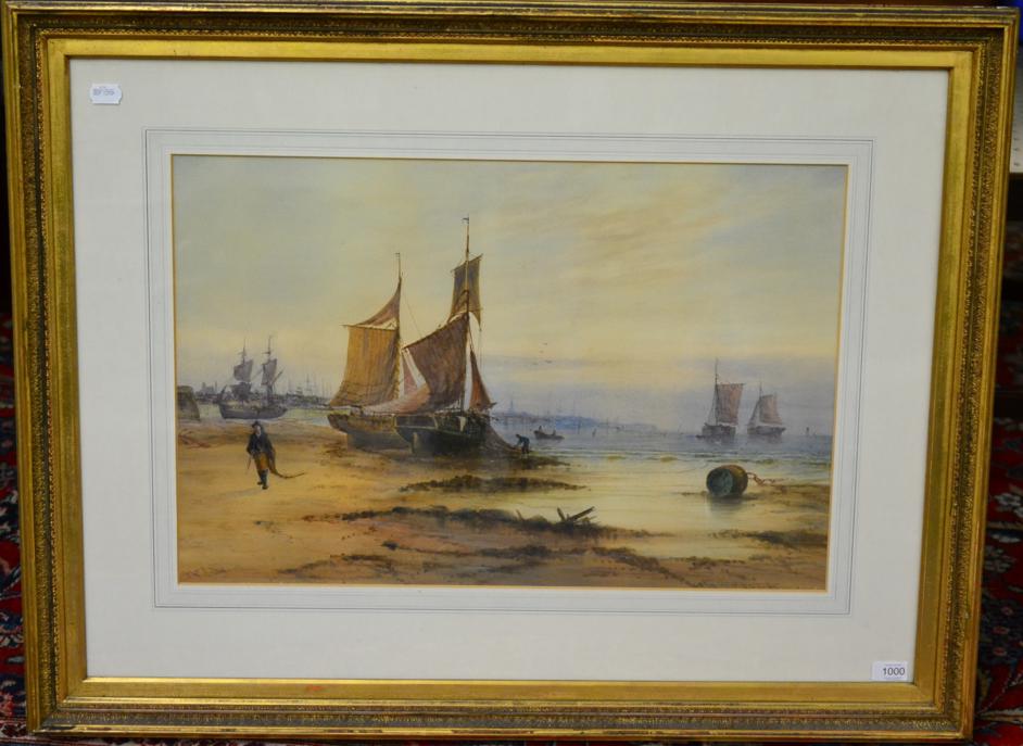 Attributed to George W Callow (1829-1895) ''Evening Nr. Winterton'' Signed and inscribed, - Image 2 of 3