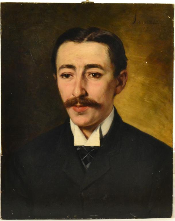 Attributed to Ignace Spiridon (19th century) Italian Head and shoulders portrait of a gentleman,
