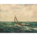 Kershaw Schofield (1872-1941) ''Full Sail Ahead'' Signed, oil on board, 33.5cm by 44cm